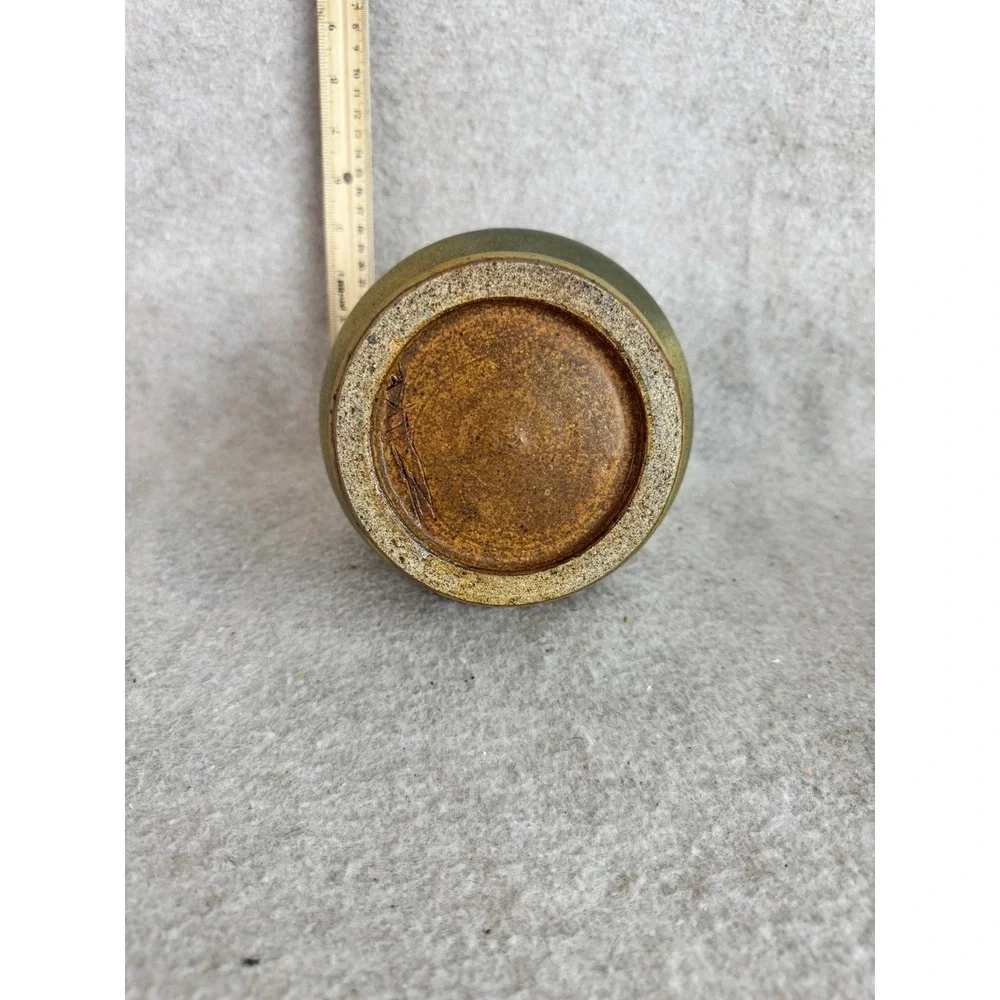 Vintage Ceramic Bud Vase Unique Glaze Earth Tones‎ Tall Neck Decorative Art